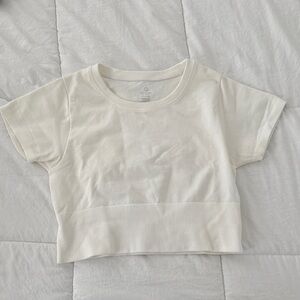 Aerie Cream Short Sleeve Tee for Kids